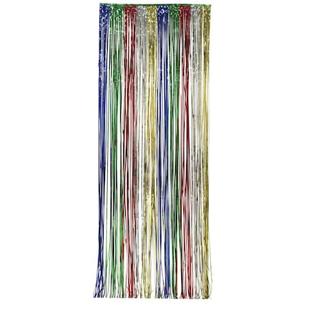 Creative Converting Multicolor Foil Door Curtain, 3'x8', 6PK 141010